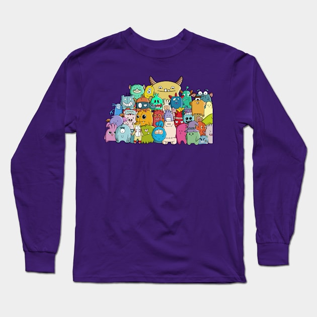 Monsters collections Long Sleeve T-Shirt by Mako Design 